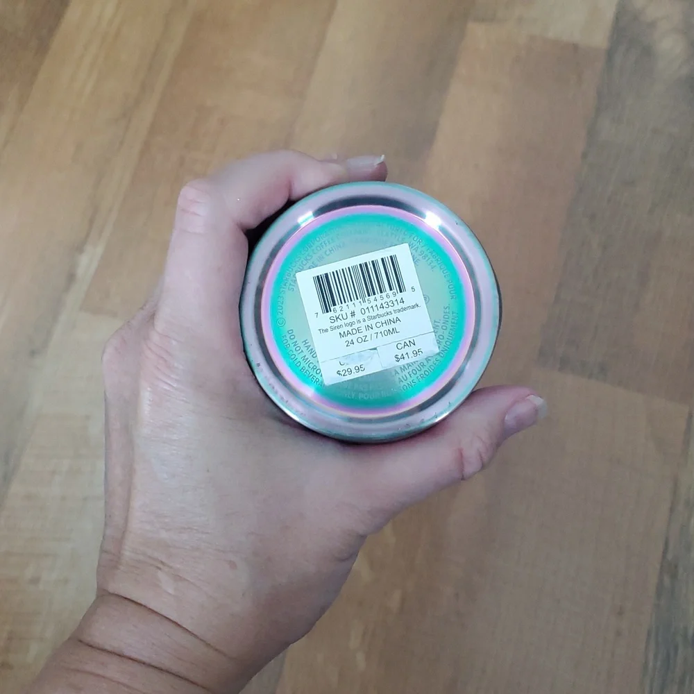 Starbucks Oil Slick Multicolor‎ Metallic Tumbler 24oz